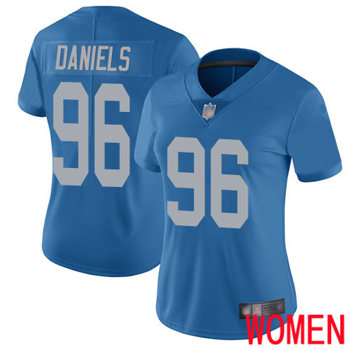 Detroit Lions Limited Blue Women Mike Daniels Alternate Jersey NFL Football 96 Vapor Untouchable